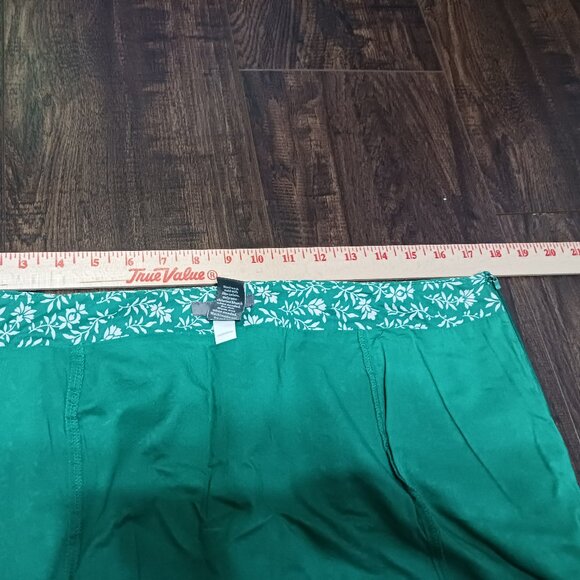 Apt 9 Skirt 14 Lined Green Cotton Boho Sequins - Picture 10 of 13